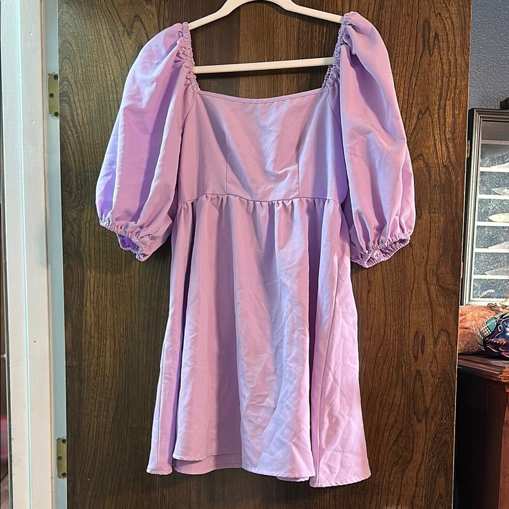 Lavender Puff Sleeve Dress Size S